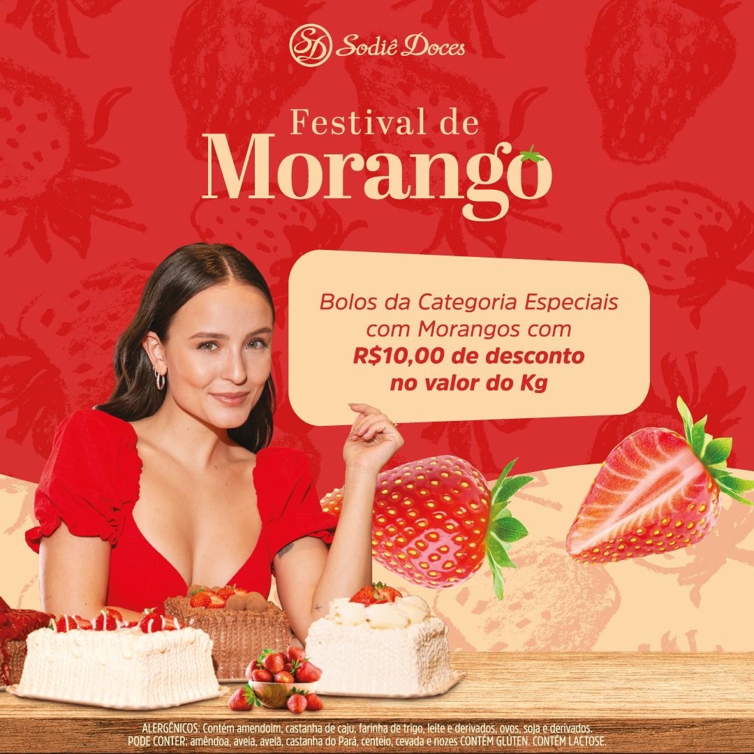 Sodiê Doces celebra a temporada do morango com promoção especial