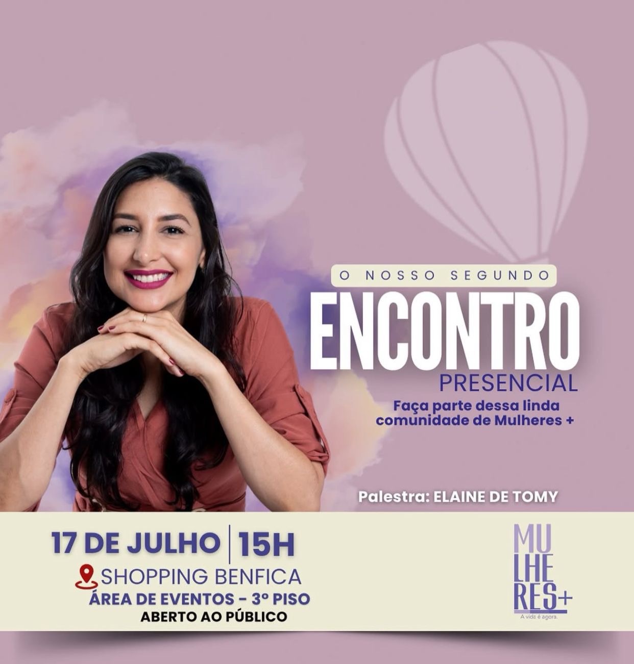 Encontro gratuito no Shopping Benfica discute saúde emocional da mulher