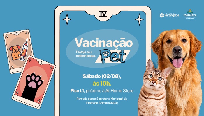 Shopping Parangaba realiza ação gratuita de vacinação pet em parceria com a SMPA