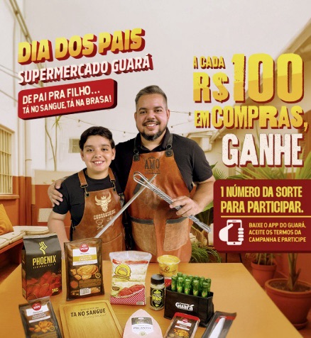 Supermercado Guará celebra o Dia dos Pais com sorteio especial de kits de churrasco