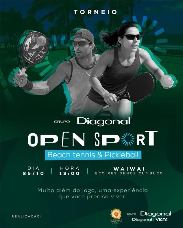 Beach Tennis e Pickleball: Grupo Diagonal promove evento esportivo em parceria com o Wai Wai Cumbuco