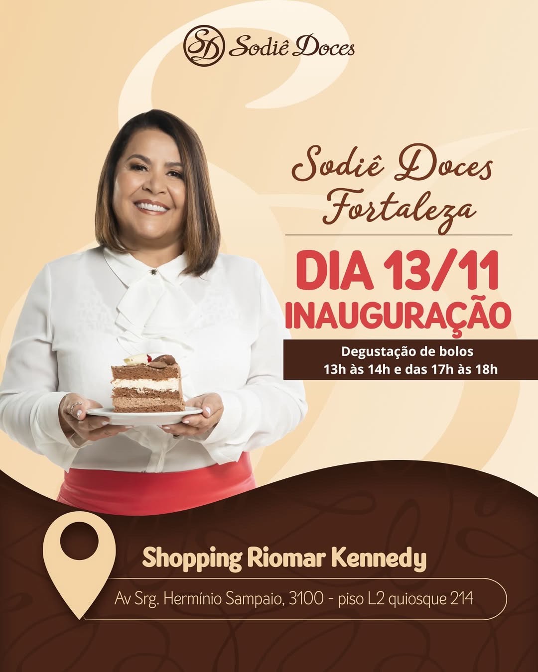 Sodiê Doces reinaugura quiosque em novo endereço em Fortaleza: Shopping RioMar Kennedy