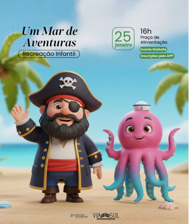 Via Sul Shopping segue com programação gratuita durante o mês de janeiro