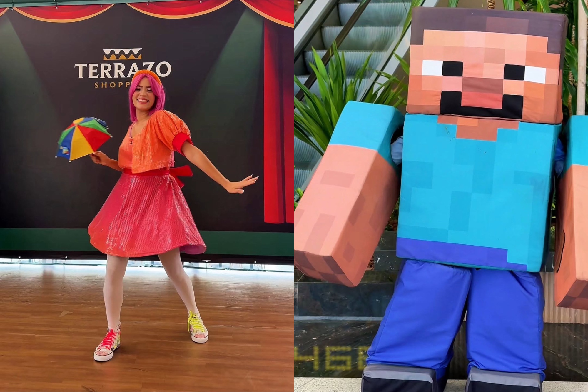 Terrazo Shopping entra no clima de Carnaval com oficina temática e espetáculo inspirado em Minecraft