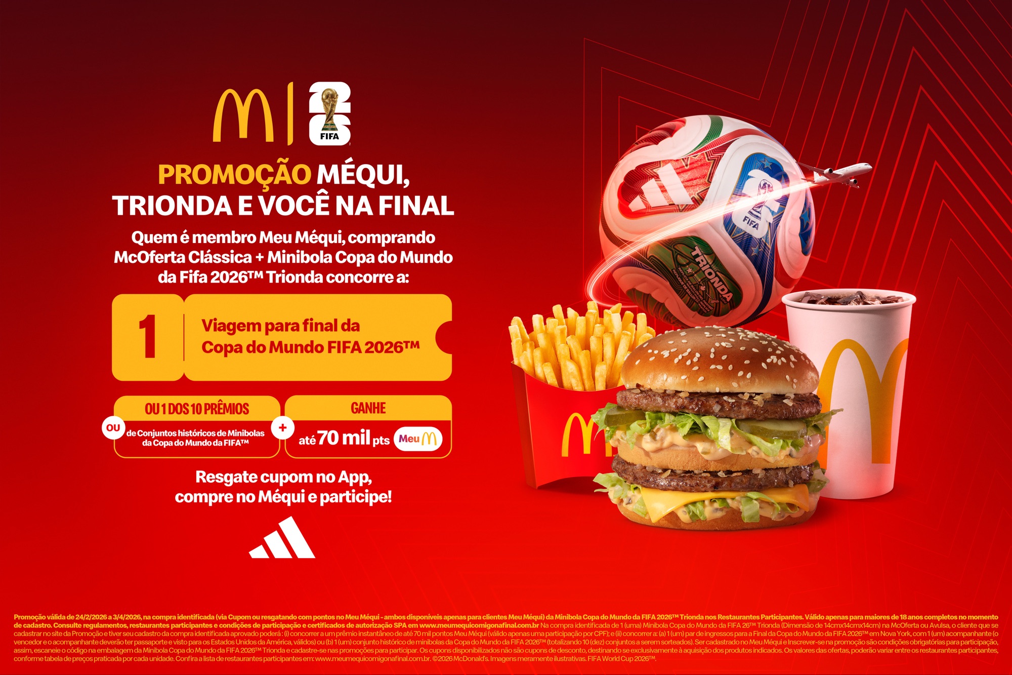 A Copa do Mundo já começou no Méqui: promoção exclusiva para clientes Meu Méqui pode levar fãs à final da Copa do Mundo da FIFA 2026™