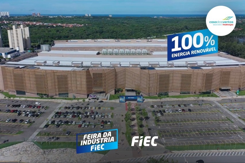 FIEC e Casa dos Ventos garantem energia 100% renovável e compensação de carbono na Feira da Indústria