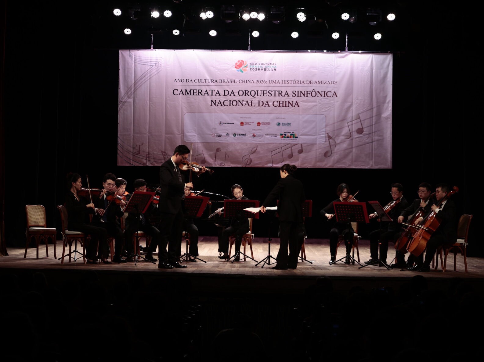 Camerata da Orquestra Sinfônica Nacional da China lota Theatro José de Alencar em apresentação inédita em Fortaleza