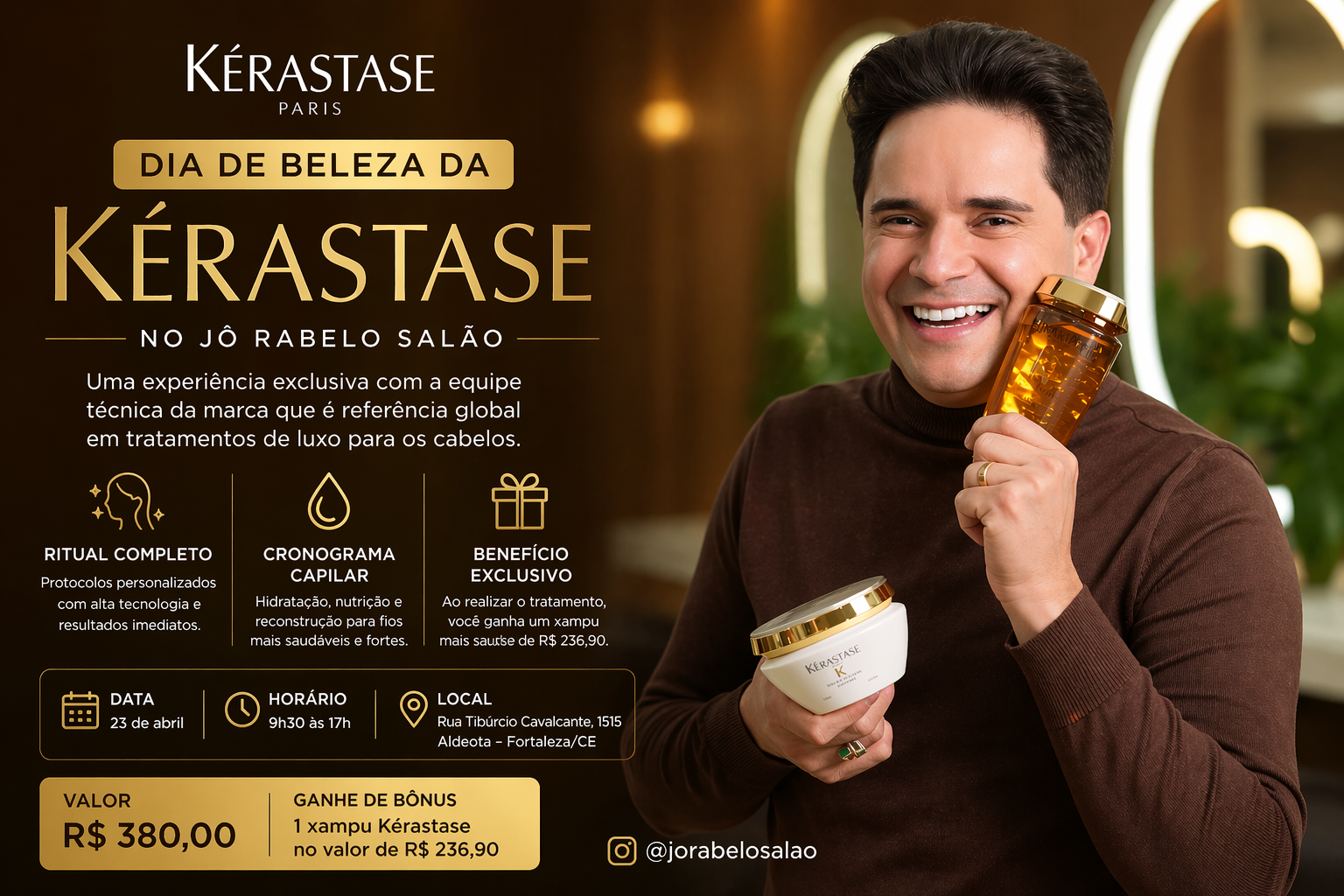 Kérastase realiza Dia de Beleza exclusivo em Fortaleza com experiência premium no Jô Rabelo Salão