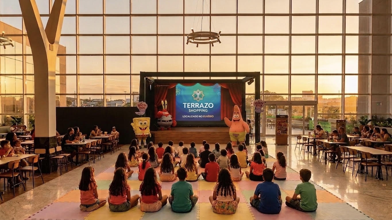 Terrazo Shopping tem programação infantil gratuita com Bob Esponja e espetáculo de princesas
