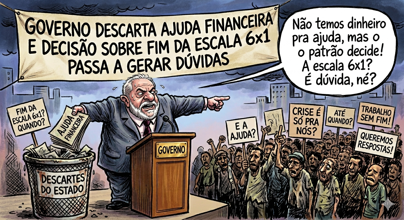 Governo descarta ajuda financeira e decisão sobre fim da escala 6×1 passa a gerar dúvidas