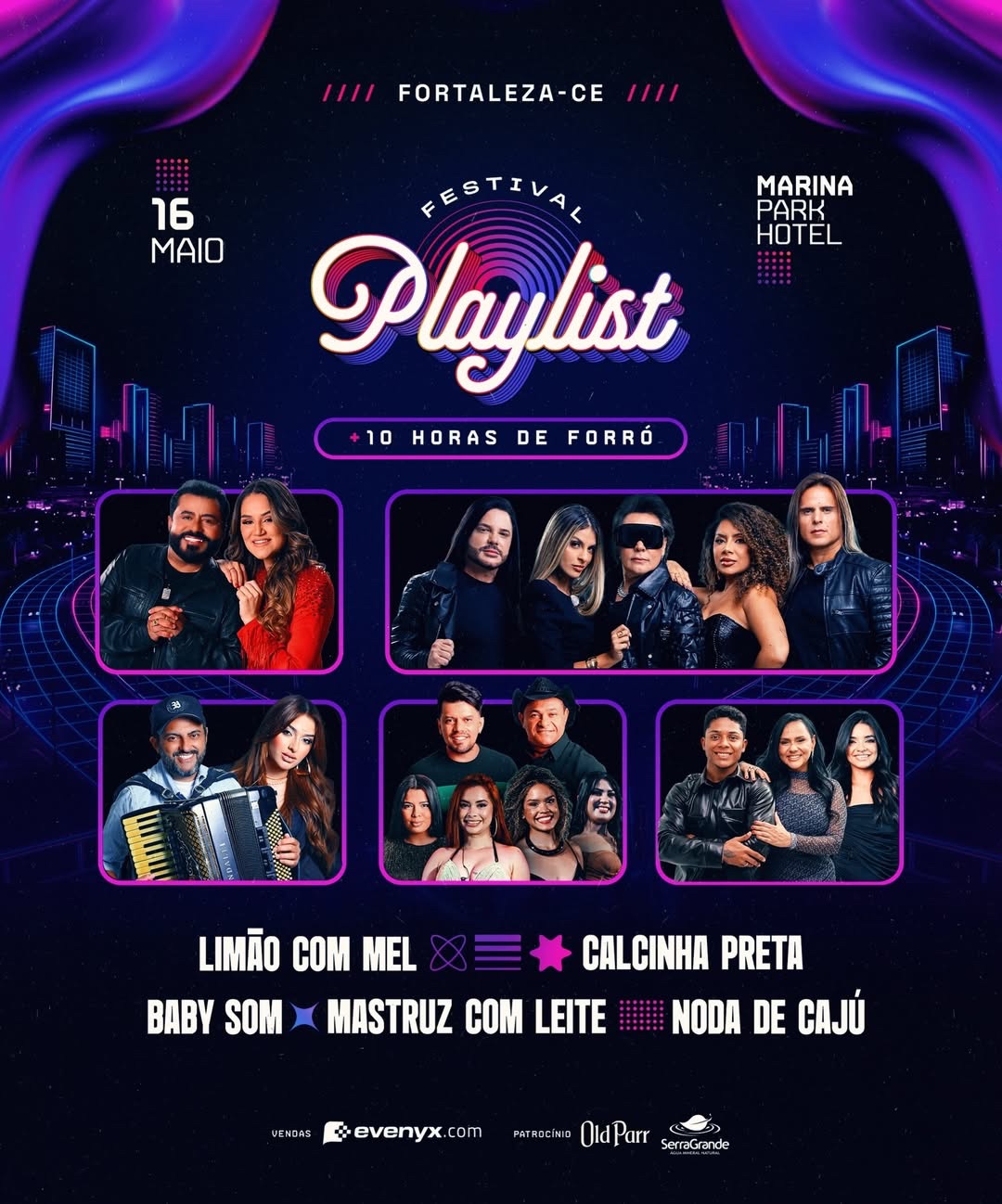 Festival Playlist reúne gigantes do forró romântico em Fortaleza com mais de 10 horas de shows